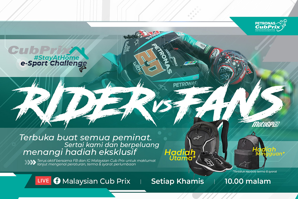 FANS VS RIDERS: CUB PRIX MELANCARKAN AKTIVITI ESPORTS BARU ANTARA PEMINAT DAN PELUMBA
